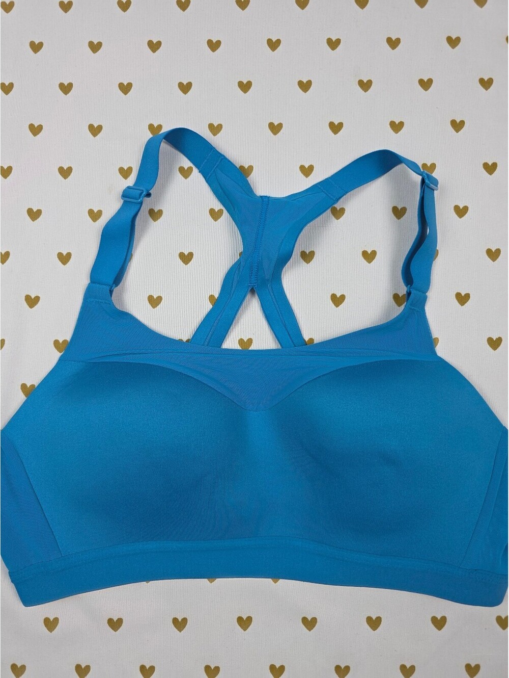Victorias Secret INCREDIBLE Blue Sports Bra Exercise Supportive tank Top 34B